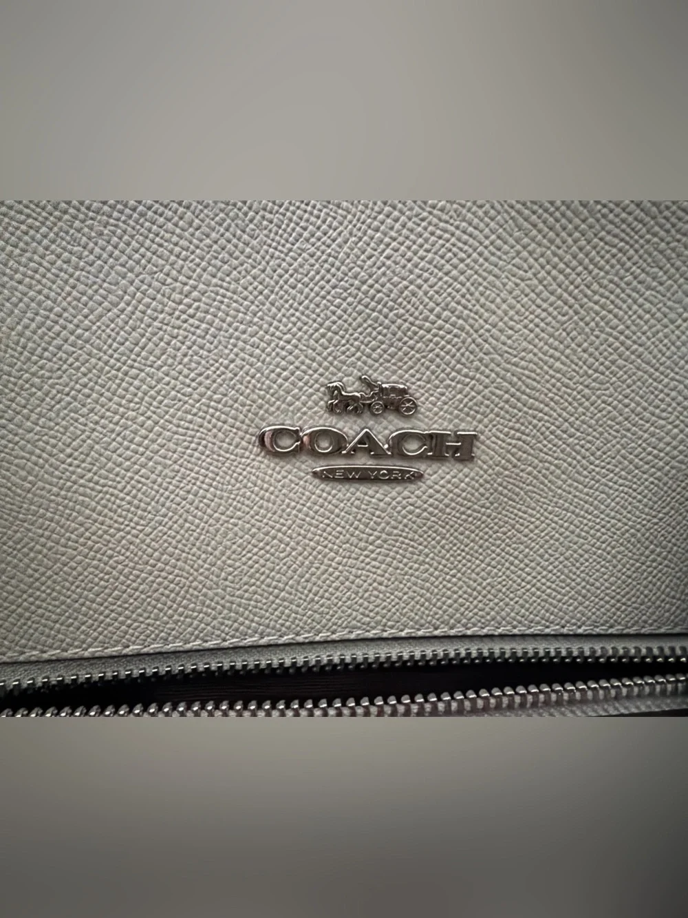 COACH Crossgrain Leather Gallery Tote Bag – Soft Sage / Mint Green